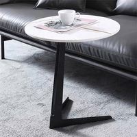 Meubles de maison, pieds de table en métal, table basse moderne personnalisée avec plateau en marbre, petites tables basses d'appoint