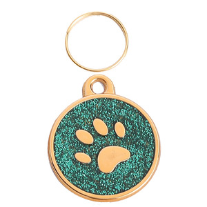 Foot Print Tag <b>Small</b> <b>Dog</b> Cartoon Laser Engraved Nameplate Pet <b>Collar</b> Pendant Accessory - Product Image 5