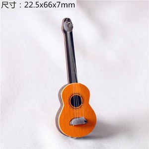 Modèle de guitare classique miniature et de guitare électrique pour accessoires de maison de poupée, instruments de musique en plastique, diamètre 10 OB11 - Product Image 5