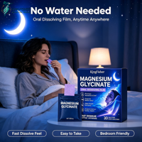 KingFisher Marque Privée Bandes Orales de Glycinate de Magnésium Chélaté et L-Théanine pour le Soutien du Sommeil et la Relaxation Musculaire