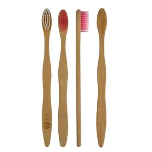 soft bamboo toothbrush pink bristle for family