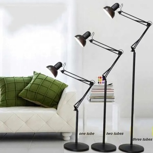 Mỹ Bắc Âu Có Thể Điều Chỉnh Linh Hoạt Đu Cánh Tay Dài Văn Phòng Đọc Sách Kim Loại Công Nghiệp Hiện Đại Thường Vụ Đèn Sàn - Product Image 3