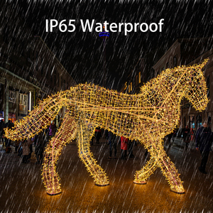Ip65 Ấm Trắng Ngoài Trời <span class=keywords><strong>LED</strong></span> 3D PVC Ngựa Motif Ánh Sáng Cho Vườn Đám Cưới Giáng Sinh Và Ramadan Trang Trí - Product Image 2