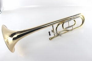 <span class=keywords><strong>Trombone</strong></span> Ténor Professionnel Haut de Gamme en <span class=keywords><strong>Cuivre</strong></span> Doré, Finition Laquée Or, Transposition B/F, à Coulisse, Vente Directe Usine - Product Image 3