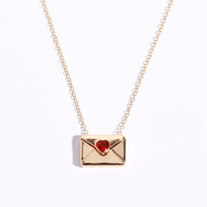 Venta caliente personalizada regalo del Día de San Valentín joyería amor sobre colgante collar corazón rojo flotante encanto sobre medallón collar - Product Image 6