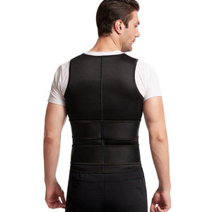 Custom Logo Double Belt Neoprene Shaper <strong>Vest</strong> Slimming Zipper Waist Trainer Men Sauna <strong>Sweat</strong> <strong>Vest</strong> - Product Image 3