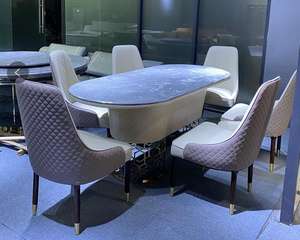 Chaises de salle à manger en cuir et <span class=keywords><strong>bois</strong></span> massif de luxe italien, avec accoudoirs, pieds de <span class=keywords><strong>chaise</strong></span> de restaurant, chaises de salle à manger modernes en cuir <span class=keywords><strong>blanc</strong></span> - Product Image 5