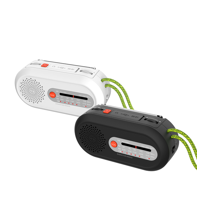 Disaster Radio with Hand-Cranked Emergency Powerbank SOS Alarm & Battery (D10)-Portable Mini