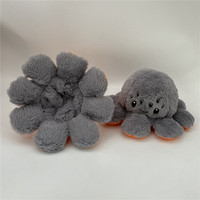 Peluche réversible Halloween, pieuvre citrouille double face, visage modifiable, poupée en peluche remplie de coton PP pour décoration de fête