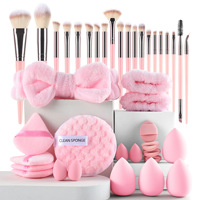 Set Peralatan Kecantikan 40-Piece Mega Combo Lengkap untuk Membersihkan Wajah dan Merias, Termasuk Eye Shadow, Buatan Cina; Shein/ Private-Label Drop