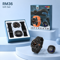Jam Tangan Pintar XTAURI RM36 2 in 1 Dengan Earbud TWS Layar AMOLED 2.1 Panggilan BT Smartwatch Olahraga Luar Ruangan