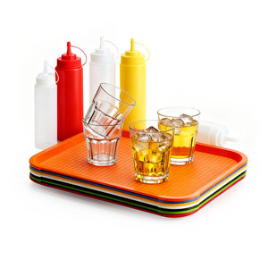 Bandeja Rectangular de PP para Servir – Bandeja Antideslizante para Comida de Cafetería, Resistente a Roturas y Apilable para Restaurantes y Servicios de Catering - Product Image 4