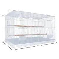 Фабричная птичья клетка для продажи, большая белая металлическая проволочная клетка для попугаев, перепелов, птичья клетка