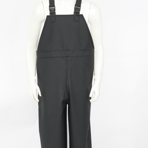 Heavy Duty Black PVC Fishing Rain Suit Waterproof <b>Hooded</b> Jacket and Bib Pants <b>with</b> Reflective Tape - Product Image 4