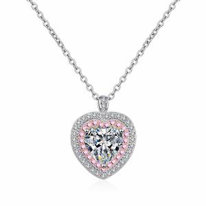 Juego de Joyería de Circonio Fino al por Mayor para Mujer - Juego de Anillo, Collar y Aretes con Baño de Rodio en Forma de Corazón para Compromiso, Aniversario o Fiesta - Product Image 2