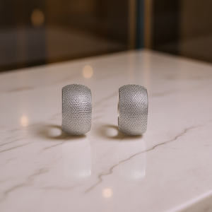 Boucles d'oreilles minimalistes en argent et or blanc, bijoux unisexes pour tous les jours, boucles d'oreilles fines - Product Image 2