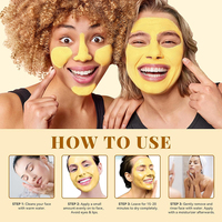 Masque à l'argile au curcuma bio pour le visage, nettoyant en profondeur, réduit les taches brunes, éclaircit la peau, marque privée OEM