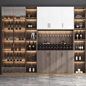 Mueble de Bar Modular Grande de Alta Calidad, Ecológico, Duradero, Moderno, para Sala de Estar o Comedor, con Librería y Vinoteca - Product Image 1