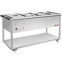 Chariot de service électrique pour buffet, table chauffante GN, présentoir de nourriture chaude, bain-marie, chauffe-plats pour restaurant, traiteur