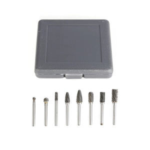 Juego de 8 fresas de carburo con vástago de 1/8 pulg. para corte recto en metal, acabado brillante sin recubrimiento - Product Image 4