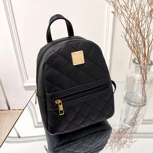 <b>Small</b> Korean Style Women's School <b>Backpack</b> with Embroidered Logo Fashionable Ladies PU Material Zipper Closure Factory Wholesale - Product Image 4