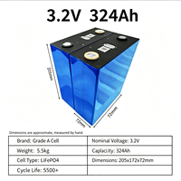 Cellule prismatique au phosphate de fer et de lithium 3,2 V 324 Ah, 5500 cycles, pour système solaire, camping-car, marine