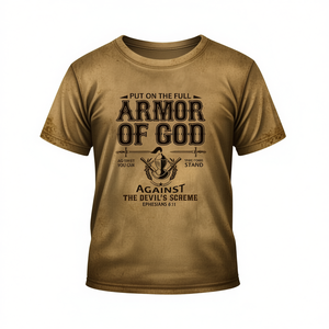 Maglietta cristiana Armor Of God, Efelesiensi 6:11, Faith Warrior, maglietta vintage grunge - Product Image 2