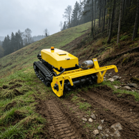 Broyeur forestier télécommandé haute puissance à fonctionnement fluide, tondeuse électrique sur chenilles 3450 tr/min