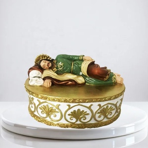 Sleeping <strong>St</strong>. <strong>Joseph</strong> <strong>Statue</strong> Handmade Hand-painted Trinket Desktop Decorative Box Religious Catholic Home Decor Memorial Gift - Product Image 1
