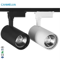 Projecteur sur rail LED commercial à haute luminosité, 20W 30W, fabricant d'origine, COB, projecteur sur rail LED, éclairage sur rail LED