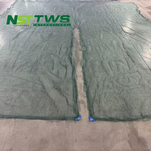 Filet de récolte en monofilament HDPE de couleur verte 80GR avec œillets en aluminium et bâche bleue - Product Image 6