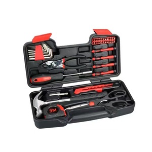 39pc Combination Tool Set With Claw Hammer Screwdriver Scissors Hex Wrench Household Repair Kit In Hard Case - Product Image 2
