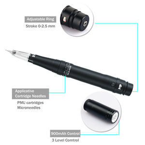 Set de Máquina de Tatuaje PMU Inalámbrica Recargable con Certificación CE, con Cartuchos para Microblading de Cejas y Labios - Product Image 3