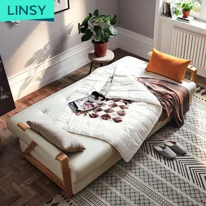 Linsy-sofá cama plegable de madera para sala de estar, mueble moderno para uso doméstico, cama de lujo, de madera, 1k, precio bajo