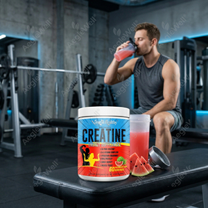 Suplemento Energético de Creatina AegleWell OEM (Sabor Sandía) con Vitaminas <span class=keywords><strong>B</strong></span>+C - 5g de Creatina Pura, Favorece el Crecimiento Muscular y la Concentración - Product Image 3