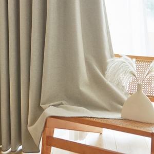 Rollo de cortina de tela de lino de chenilla de Venta caliente Blackout completo estilo de nieve tejido Technics estilo liso Venta de fábrica - Product Image 1