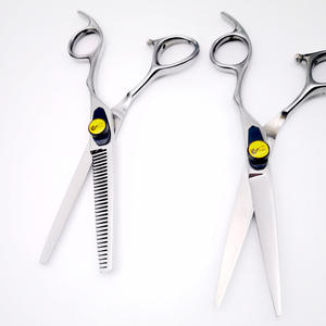 Juego de tijeras profesionales para el cabello de 6 pulgadas, acero inoxidable 440C, tijeras planas y de entresacar, para diestros, mango mediano - Product Image 5