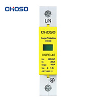 Parafoudre 1000V CC 2P 40kA SPD Dispositif de protection contre les surtensions Protection contre la foudre Protecteur de tension pour système solaire photovoltaïque Certifié CE