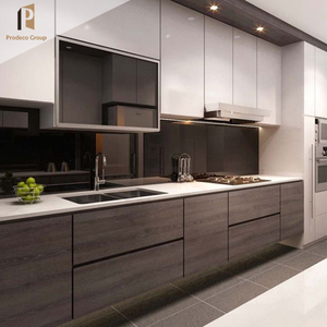 Armoires de cuisine modulaires modernes personnalisées, bois massif de haute qualité, écologiques, avec panier de tiroir et robinet - Product Image 4