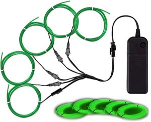 Jeu de fils électriques, 3 modes d'éclairage <span class=keywords><strong>Fil</strong></span> <span class=keywords><strong>électroluminescent</strong></span> portable alimenté par batterie - Product Image 5