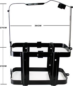 Support pour bidon jerrycan en acier inoxydable noir et vert pour remorque, pour bidons de <span class=keywords><strong>10L</strong></span> et 20L, support pour mini-bar - Product Image 2
