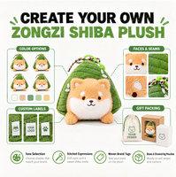 Peluche Corgi Zongzi Personnalisée, Fabrication Directe Usine, OEM ODM, Coton PP, Polyester, Animal en Peluche, Vente en Gros, MOQ, Peluche Amusante