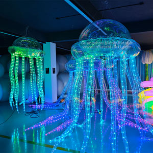 Medusas inflables iluminadas de PVC a gran escala personalizadas para anuncios y eventos de fiestas al aire libre con temática oceánica - Product Image 1