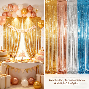 Cortina de Lentejuelas Metalizadas 1m*2m, Serpentinas Rojas, Blancas y Verdes para Decoración de Fiestas de Navidad, Cumpleaños, Baby Shower - Product Image 4