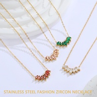 Collar con Colgante Personalizado de Moda, Cadenas Finas de Cobre, Joyería para Mujer, Regalos para Fiestas