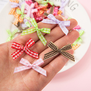 Accesorios de vestir con lazo a cuadros, pinzas para el pelo para ropa infantil, decoración de juguetes, adornos de cinta escocesa a cuadros, venta al por mayor - Product Image 1