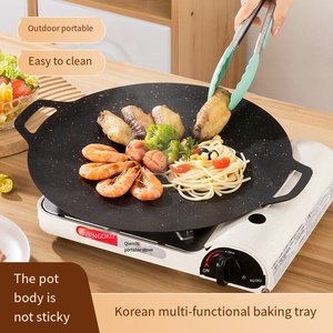 Plancha de Hierro Estilo Coreano, Placa Antiadherente para <span class=keywords><strong>Barbacoa</strong></span>, Teppanyaki, Uso Doméstico, Comercial, Plancha Portátil para <span class=keywords><strong>Barbacoa</strong></span> al Aire Libre - Product Image 1