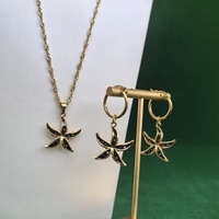 Breloques feuille d'acier inoxydable de luxe émail boeuf pendentif étoile goutte huile breloques avec bijoux en diamant