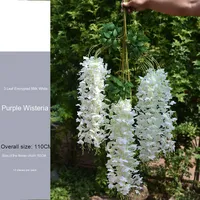 Bunga Buatan Simulasi Bunga Wisteria untuk Koridor Pernikahan, Cabang Gantung, Grosir Bunga Buatan
