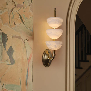 Lámpara de Pared Decorativa Interior Moderna de Lujo con Brazo Largo de Alabastro, LED, Control Remoto, <span class=keywords><strong>para</strong></span> Dormitorio, Baño - Product Image 5